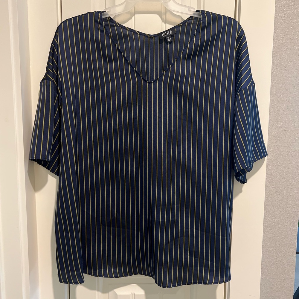 Striped V-Neck Blouse